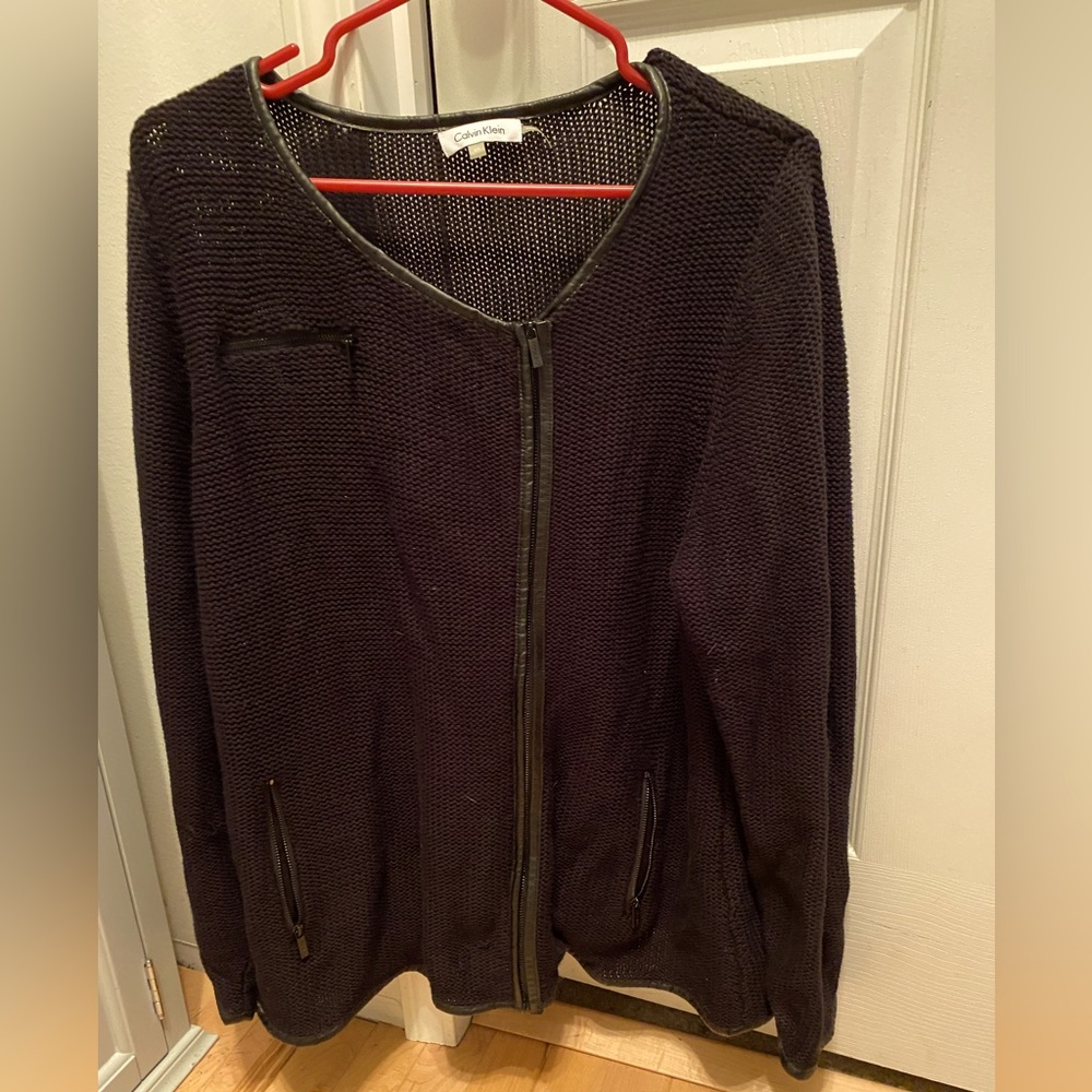 Calvin Klein knit zip jacket